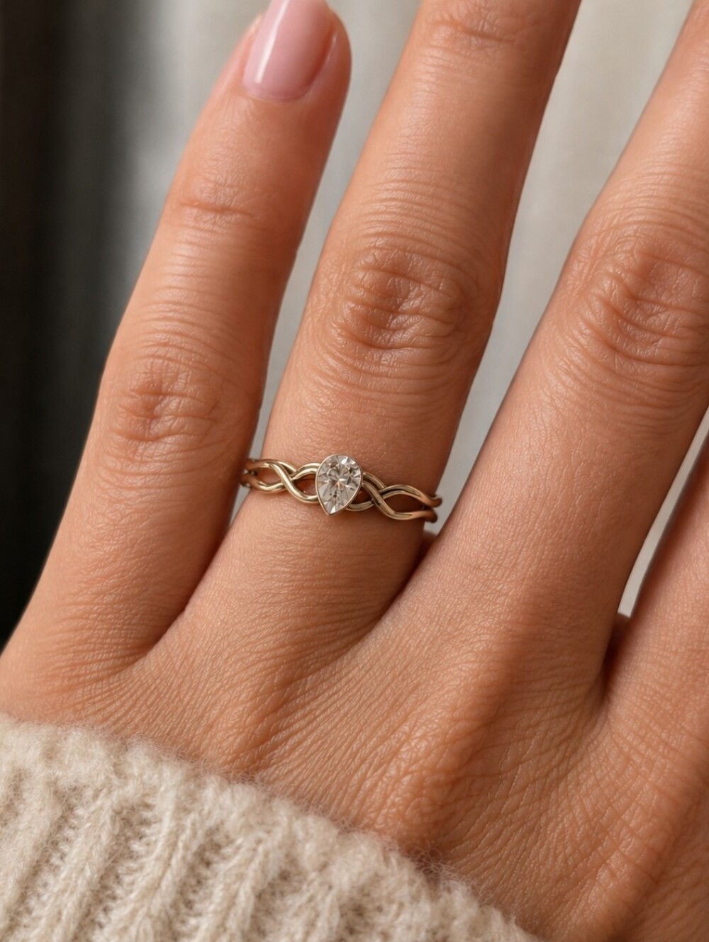 Vintage 10k Gold Wedding Band and CZ 10k gold ring